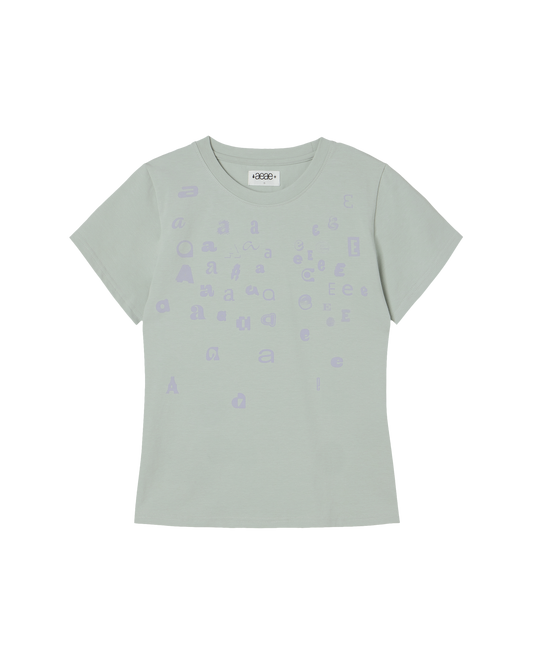 SCATTERED LETTER TEE [MINT]