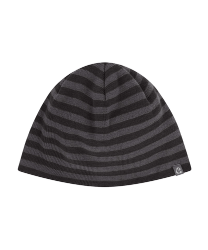 DUAL STRIPE BEANIE PURPLE GRAY 