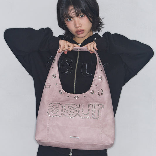 Crash Eyelet Shoulder Bag / Pink