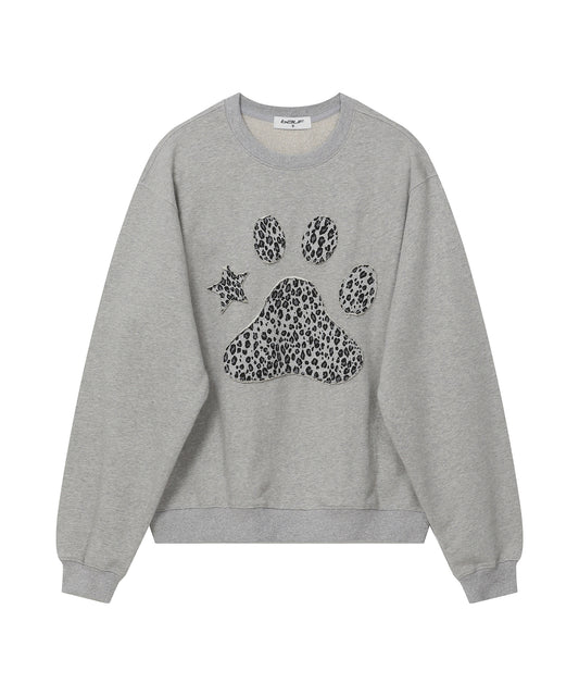 Leopard Puppy Sweatshirt [Gray]