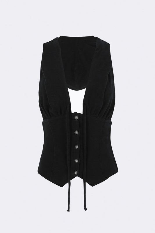 Classic Sleeveless Hoodie Black