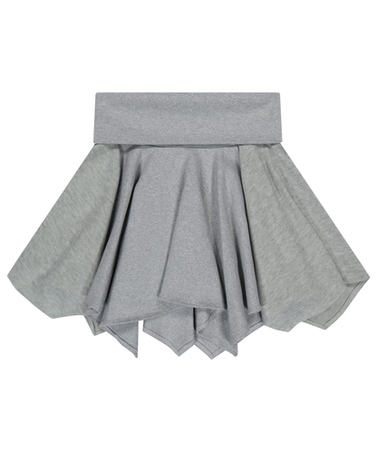 FOLDING UNBALANCED SKIRT / 2 Color