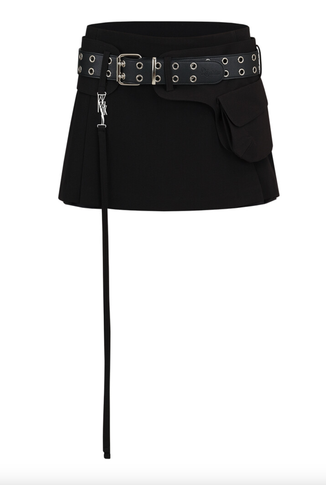 Pleats Pocket Belt Mini Skirt / 3 Color