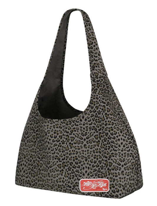 Leopard Print Shoulder Bag Blue