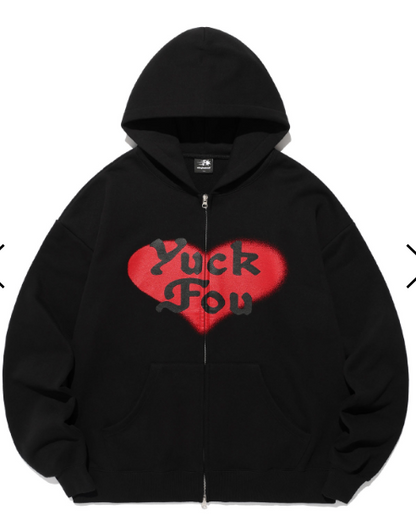 LOVE YUCK FOU HOODIE ZIP UP / 2 Color