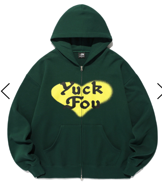 LOVE YUCK FOU HOODIE ZIP UP / 2 Color