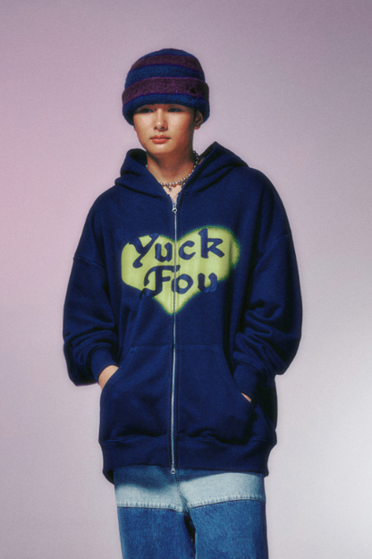 LOVE YUCK FOU HOODIE ZIP UP / 2 Color