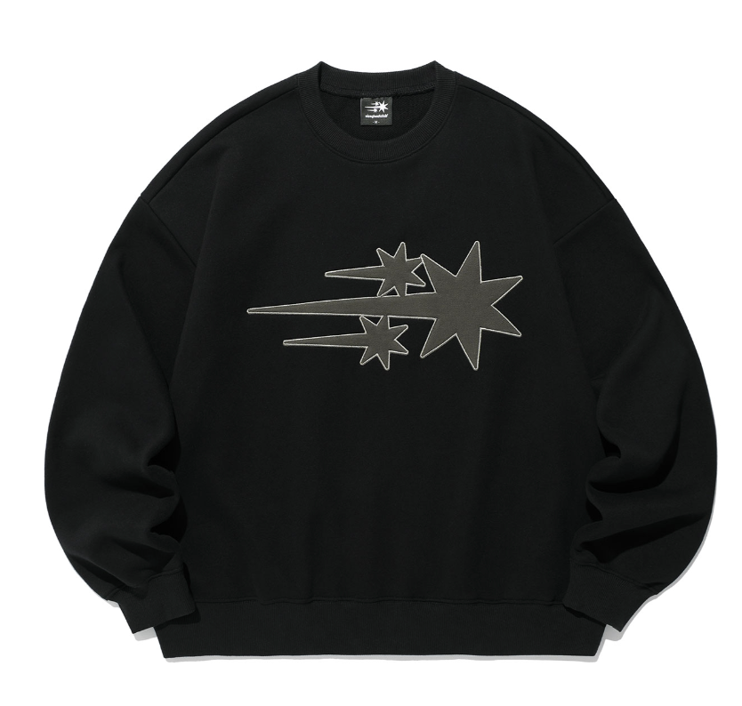 3STAR LOGO APPLIQUE SWEATSHIRTS / 2 Color