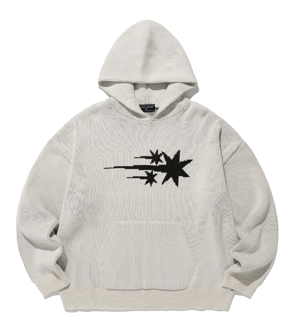 3STARS LOGO KNIT HOODIE / 3 Color