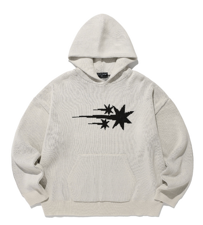 3STARS LOGO KNIT HOODIE / 3 Color