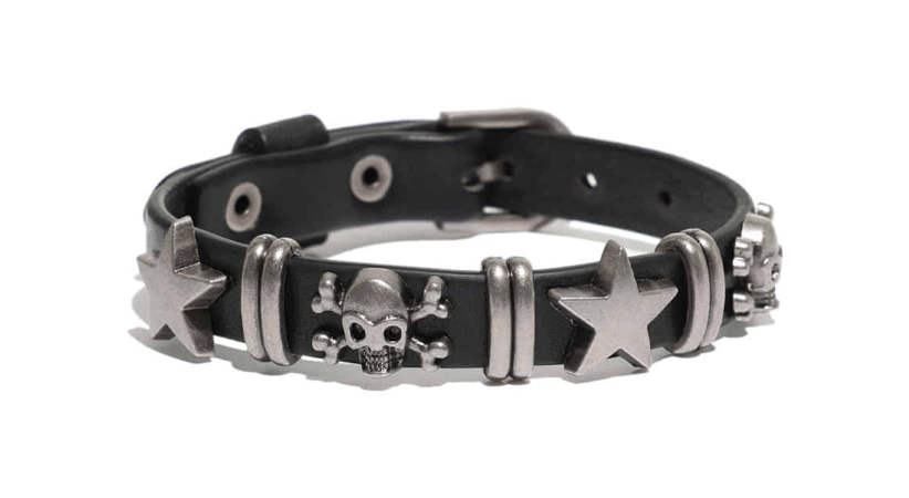 SKULL LEATHER BRACELET / 3 Color