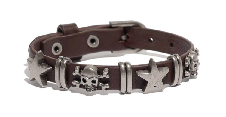 SKULL LEATHER BRACELET / 3 Color