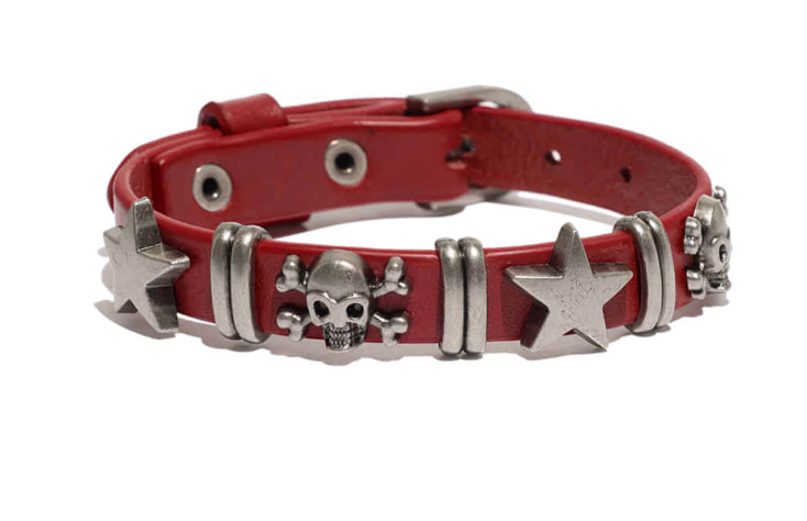 SKULL LEATHER BRACELET / 3 Color