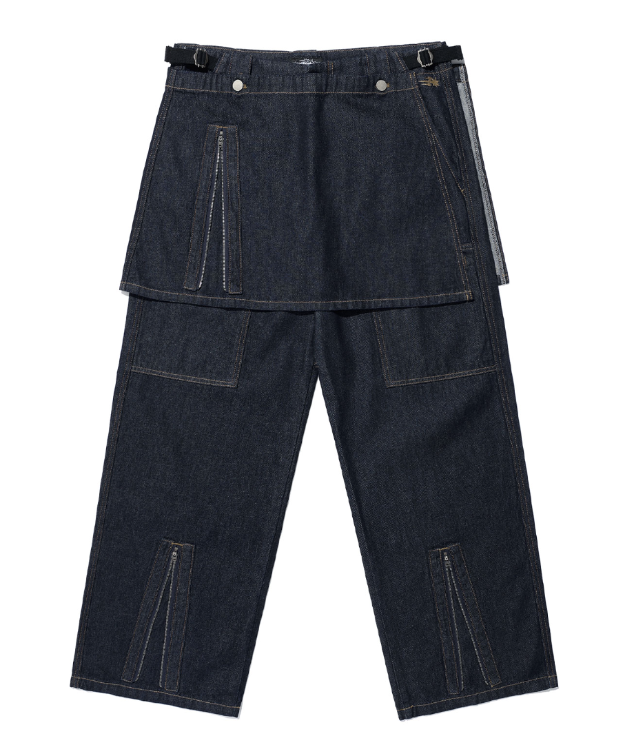 APRON WASHED JEANS / 2 Color