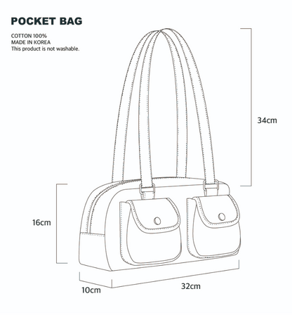Pocket bag [Black denim] 