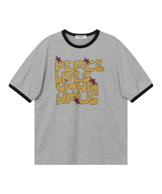 Piece Ringer T-shirt [Gray]