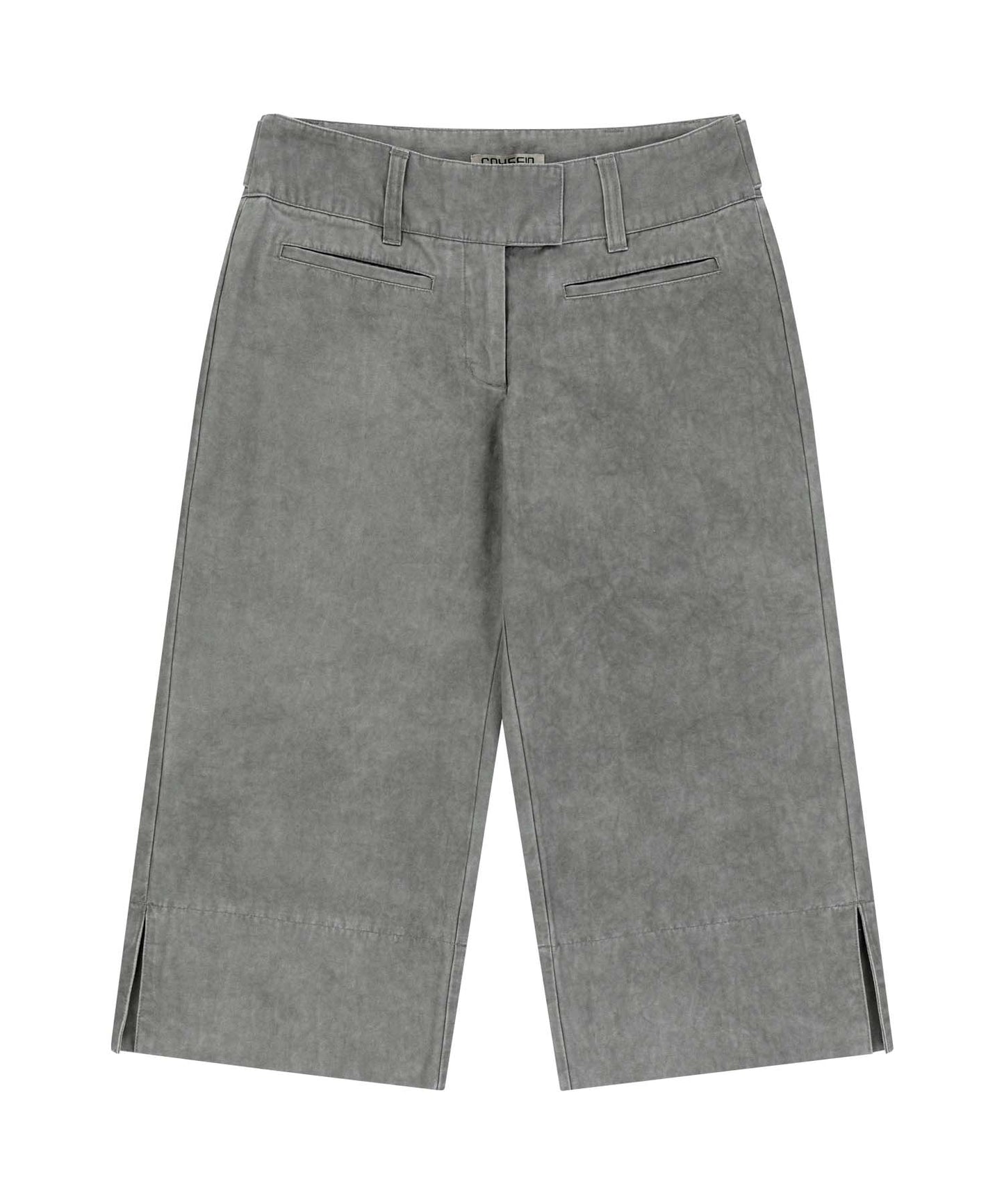 DOUBLE CAPRI PANTS LIGHT GREY 