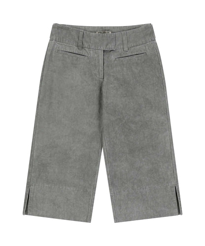 DOUBLE CAPRI PANTS LIGHT GREY 
