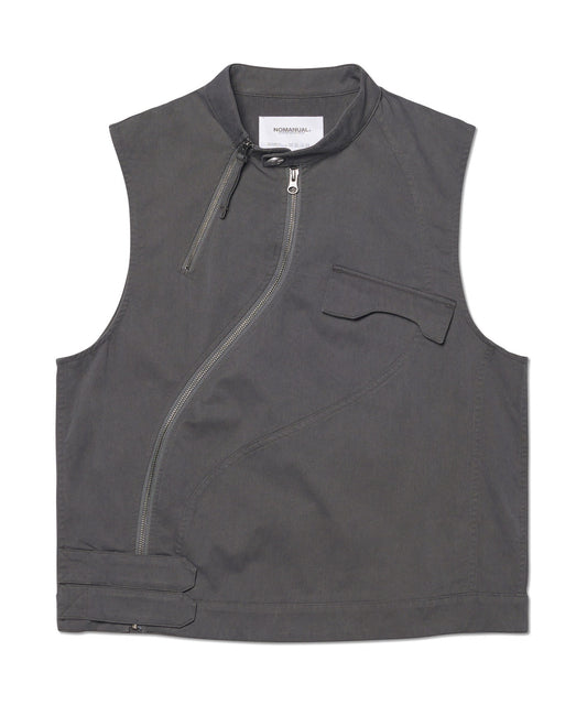 CURVED VEST - WASHED GRAY