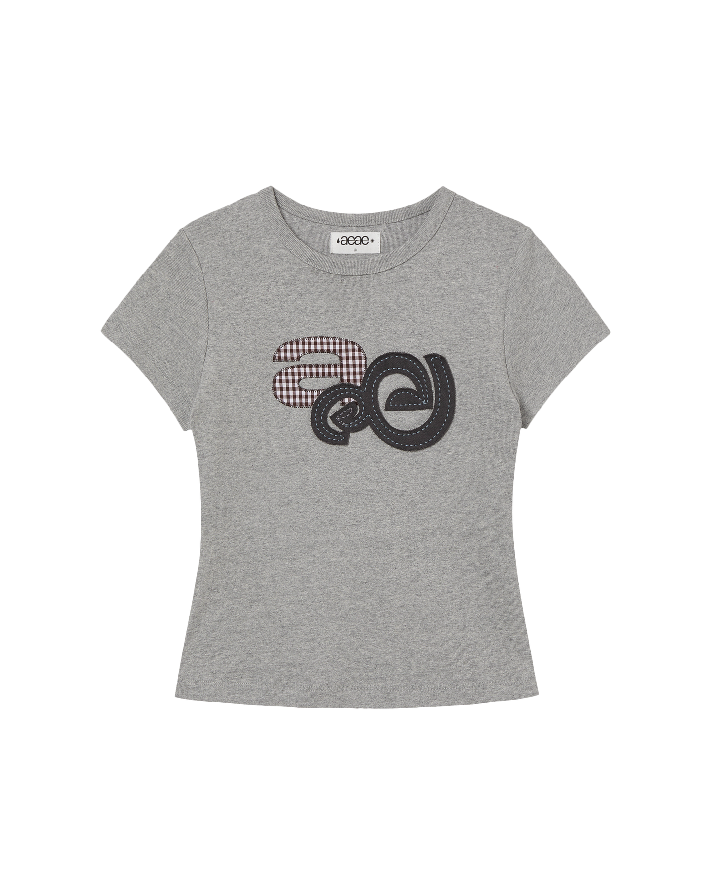 APPLIQUE LOGO TEE [MELANGE GREY]