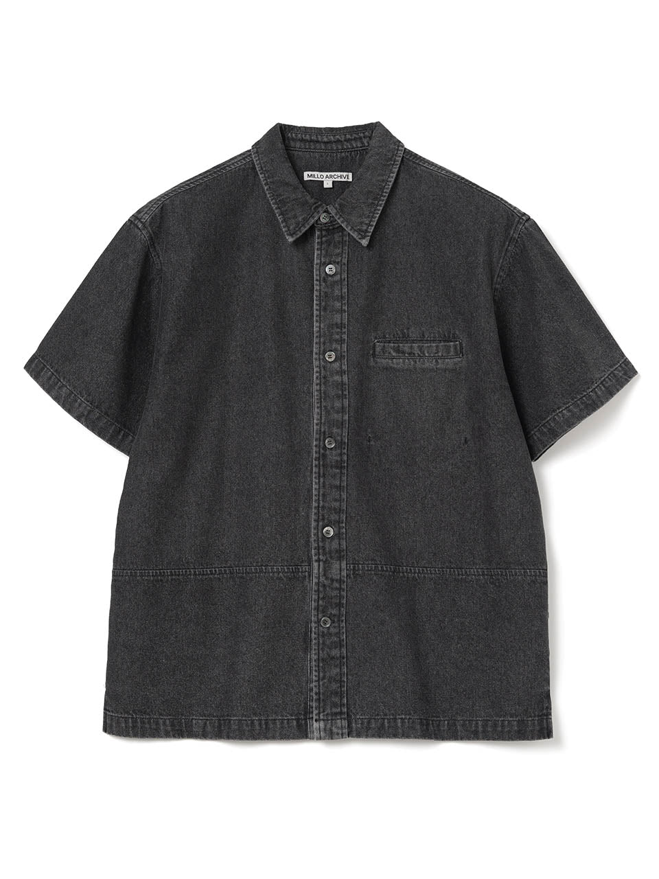 Easy Drop Denim Shirts [Black]