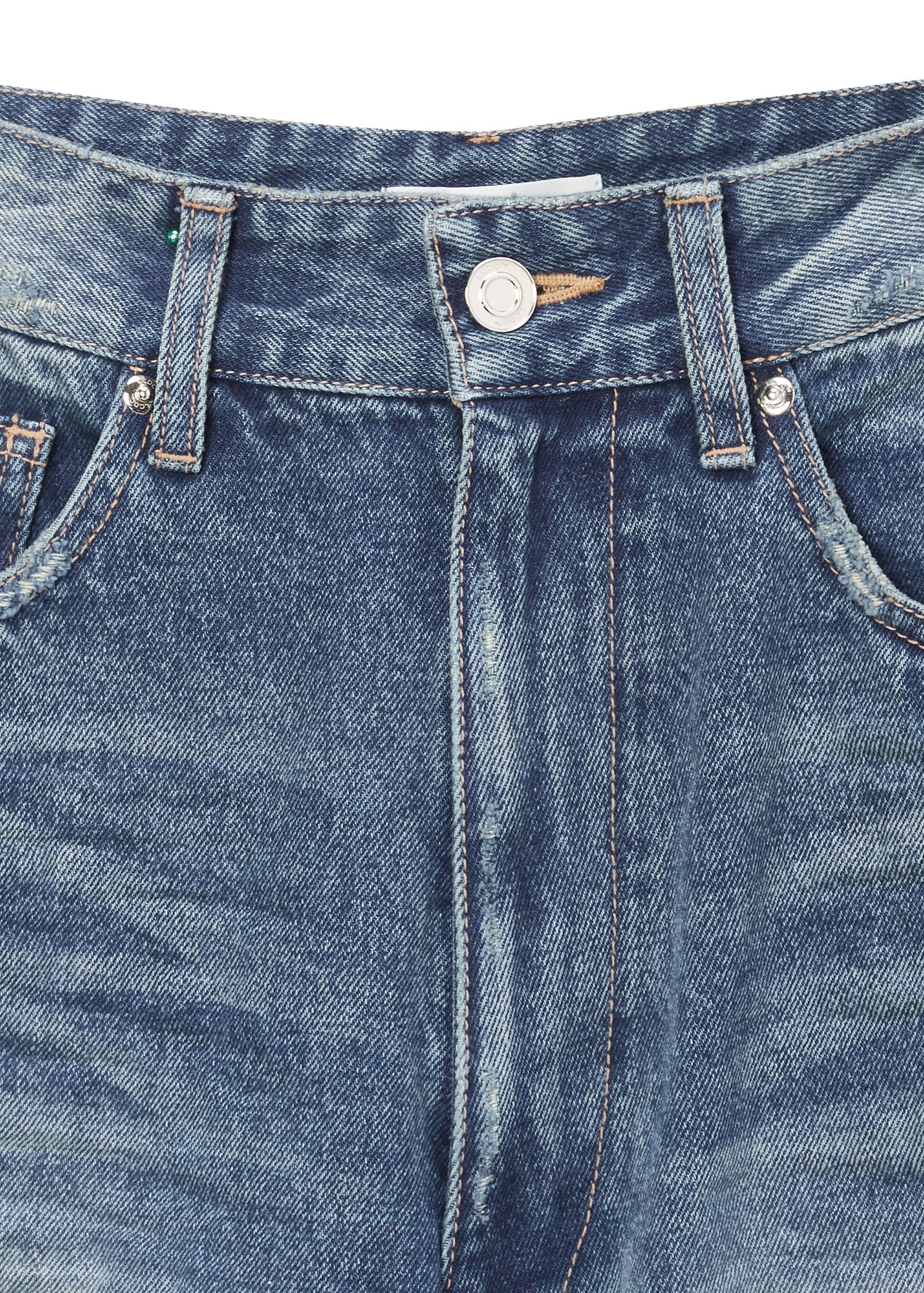 WIDE-LEG DENIM TROUSERS (BLUE)