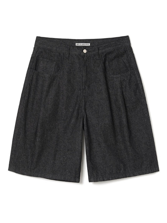 Denim Bermuda Raw Pants [Indigo Black]