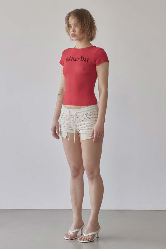 Bad Hair Day Tee Red