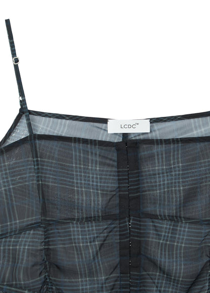 HOOK DETAIL CHIFFON DRESS_CHECKED / 2 Color