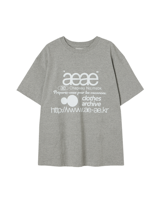 WEB LOGO T-SHIRTS [MELANGE GREY]