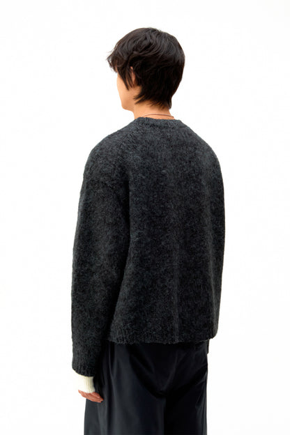 Hairy Alpaca V Neck Cardigan / 3 Color