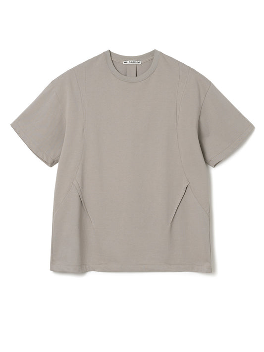 Dainty Curve Detail T-Shirts [Sand Beige]