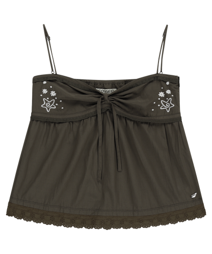 SOLAR STITCH SLEEVELESS BROWN