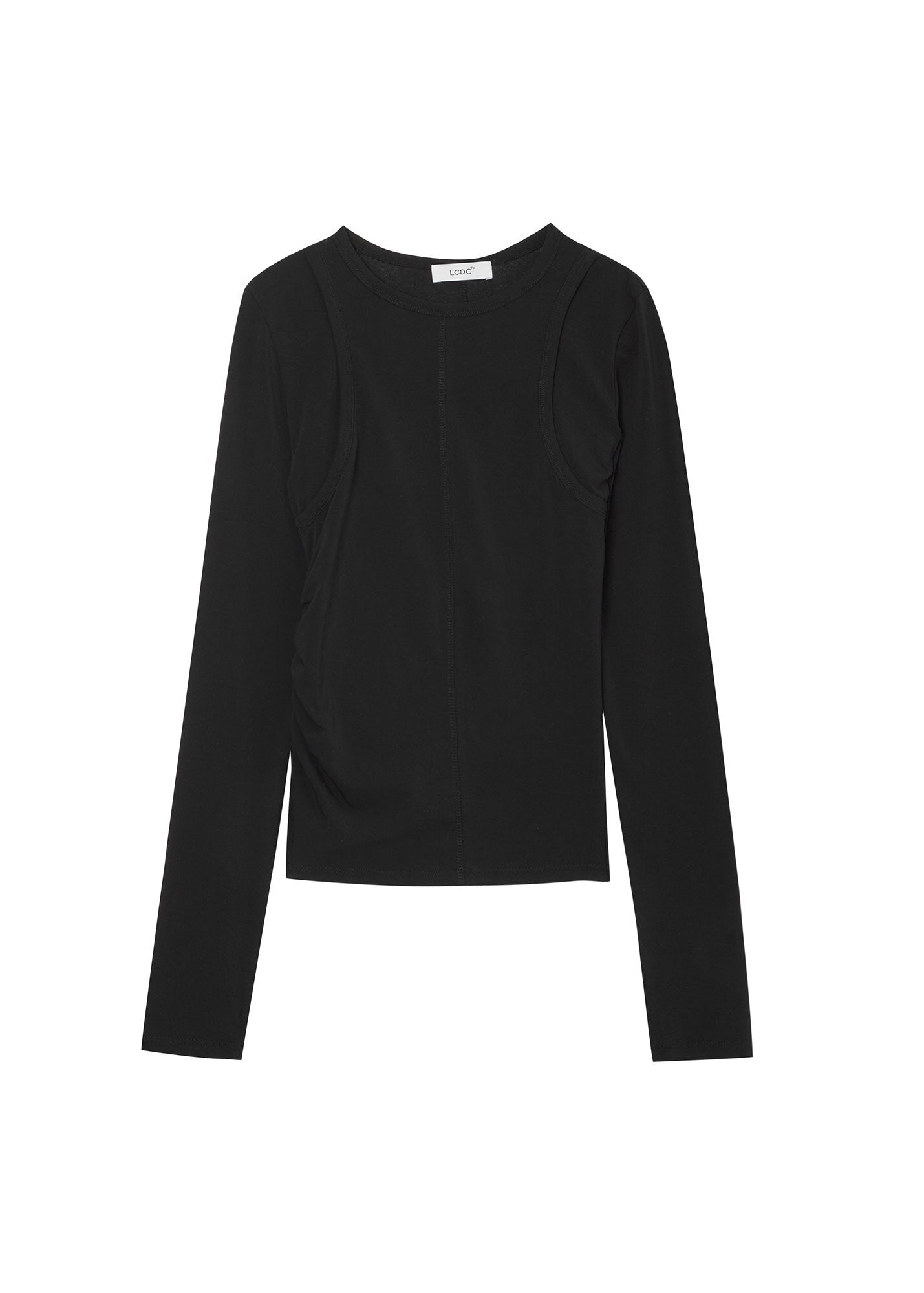 LAYERED LONG SLEEVE JERSEY TOP / 3 Color