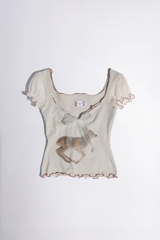 Puff Sleeve Top Cream