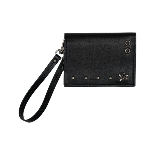 TCM vintage leather card wallet (black)