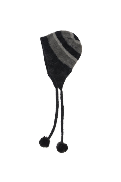 Fleur Earflap Beanie Black