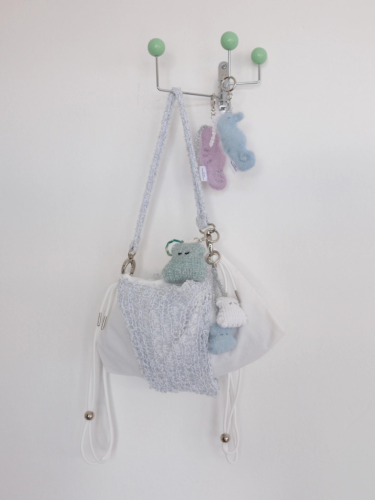 [SET] KNIT COVER 3-WAY BAG with KEYRING 