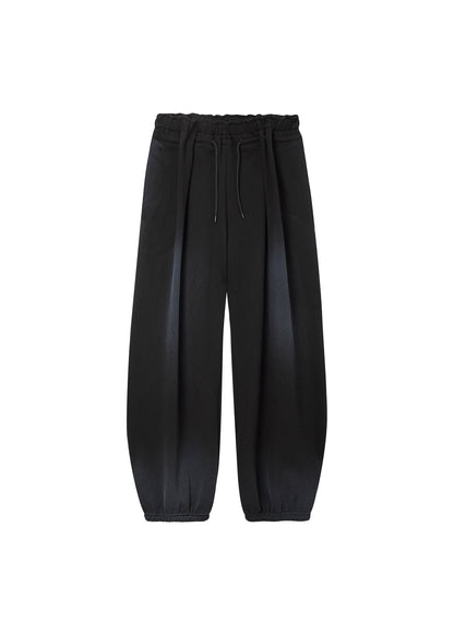 SPRAY WASHED PLEATS DETAIL TROUSERS / 2 Color