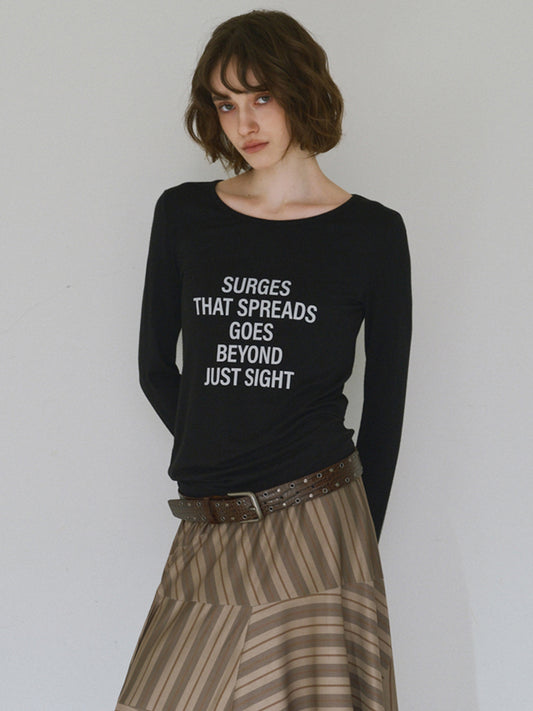 Typography T-shirts [Black]