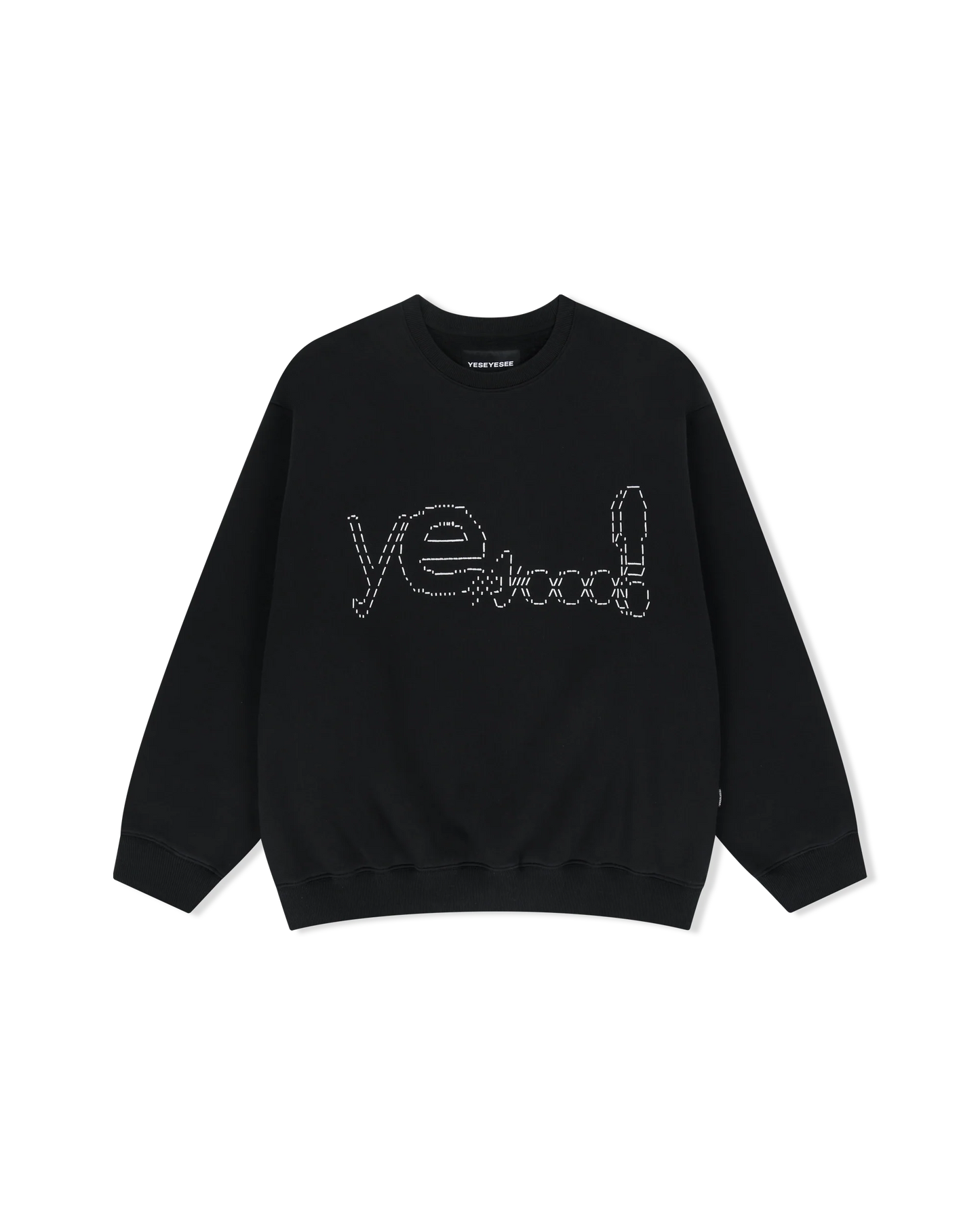 Y.E.S Dotted Logo Sweatshirt / Black