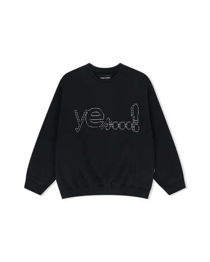 Y.E.S Dotted Logo Sweatshirt / Black