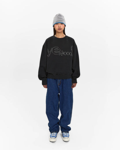 Y.E.S Dotted Logo Sweatshirt / Black