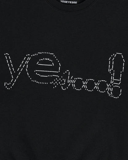 Y.E.S Dotted Logo Sweatshirt / Black