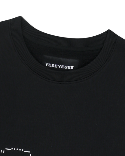 Y.E.S Dotted Logo Sweatshirt / Black