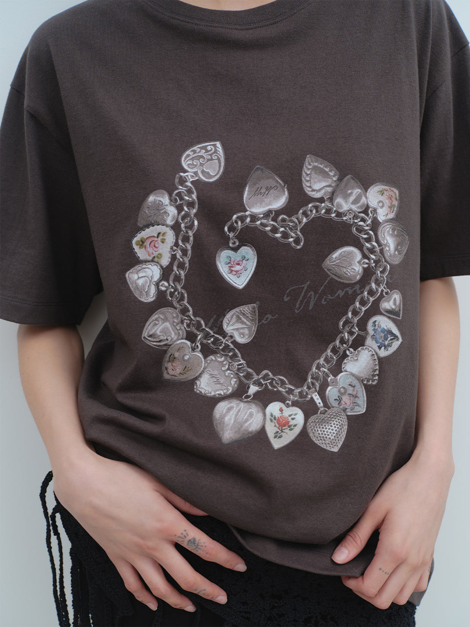 Vintage Pendant T-Shirts [Charcoal]