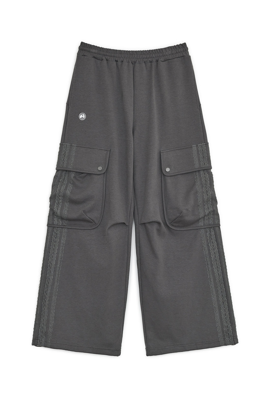 Big pocket lace cargo pants (Charcoal)