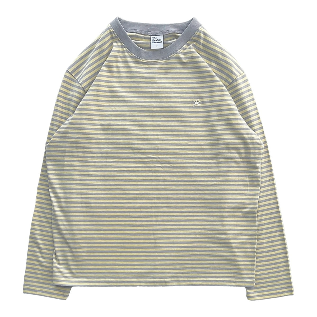 TCM mini logo stripe long sleeve (yellow/grey)