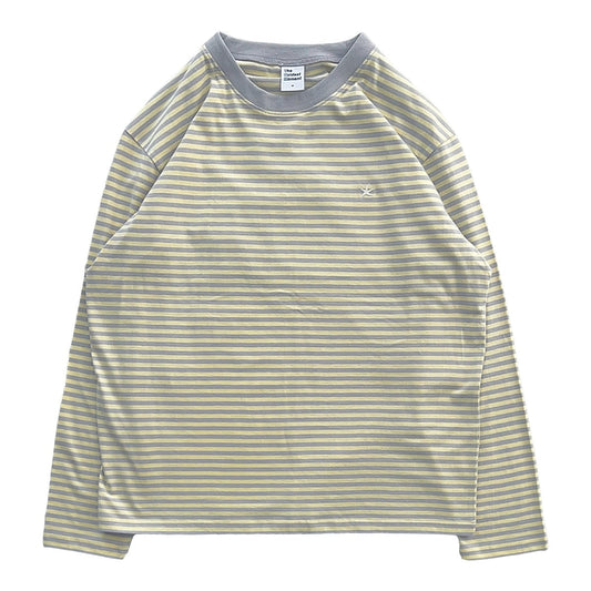 TCM mini logo stripe long sleeve (yellow/grey)