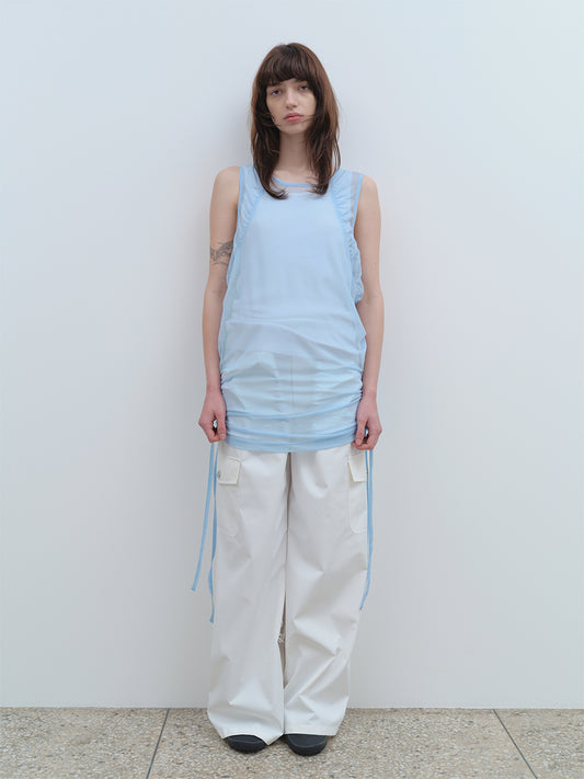 String Cargo Wide Pants [White]